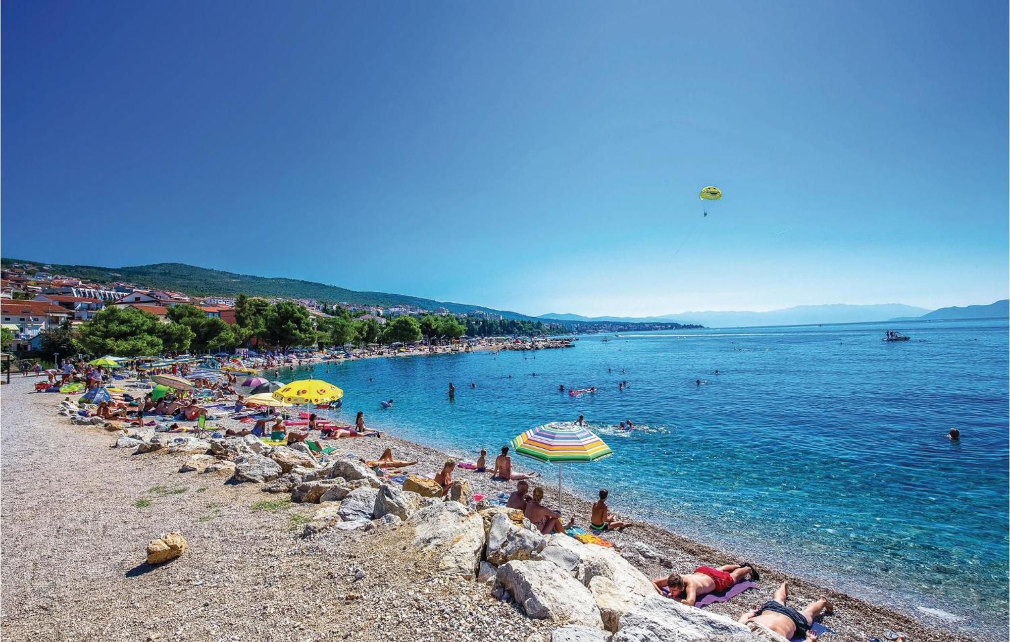Nice Apartment In Crikvenica With House Sea View Kültér fotó